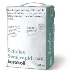 Kerakoll Setaflex Semi Rapid S1 Tile Adhesive White 20kg