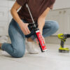 Fix a Floor Repair Adhesive In Use on Floor with Ryobi Drill